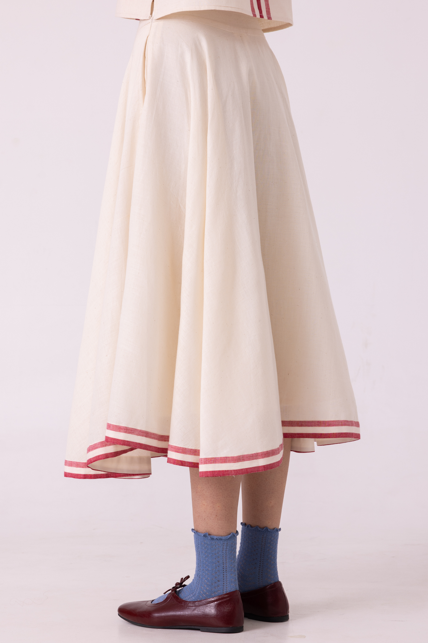 Medea Off White Handwoven Skirt