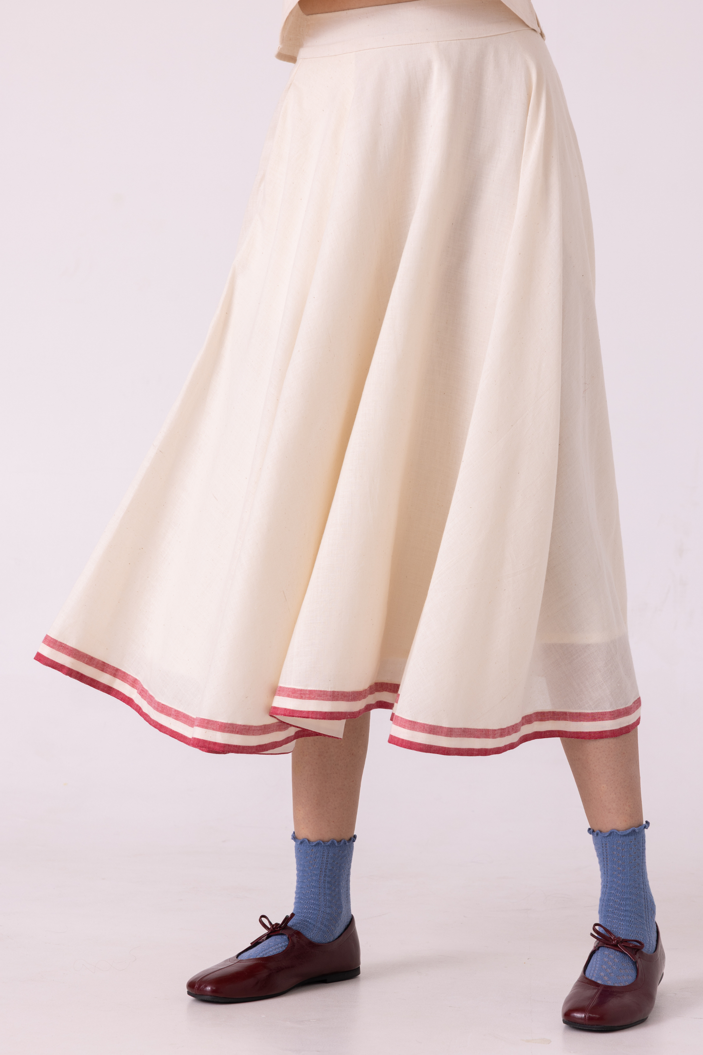 Medea Off White Handwoven Skirt