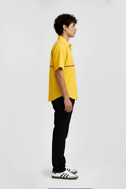 Mango Yellow-Tuscan Red Stripe Shirt