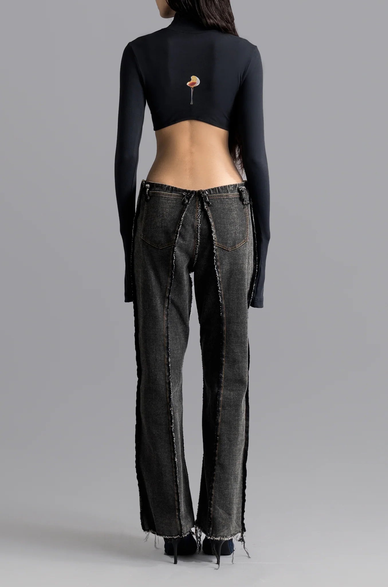 Garbage Second Skin Crop Top 2.0 - Black
