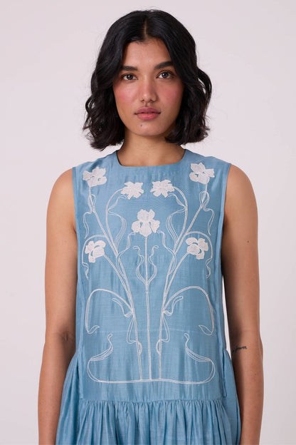 Aleksey Blue Handwoven Maxi Dress