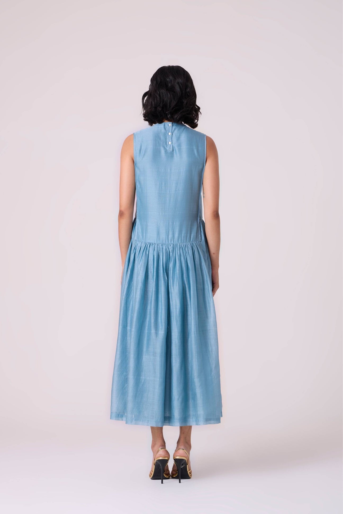 Aleksey Blue Handwoven Maxi Dress