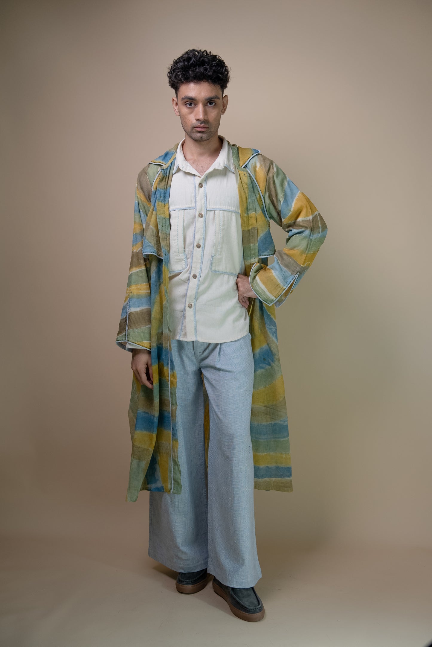 Meadows Unisex Handpainted Trench