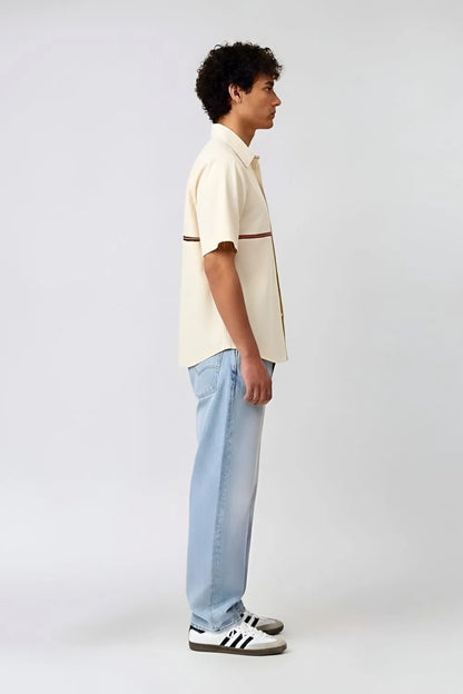 Ivory-Tuscan Red Stripe Shirt