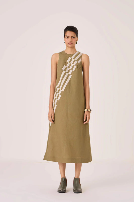 Anura Olive Midi Dress