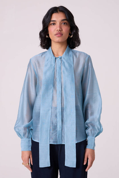 Pavel Blue Handwoven Shirt