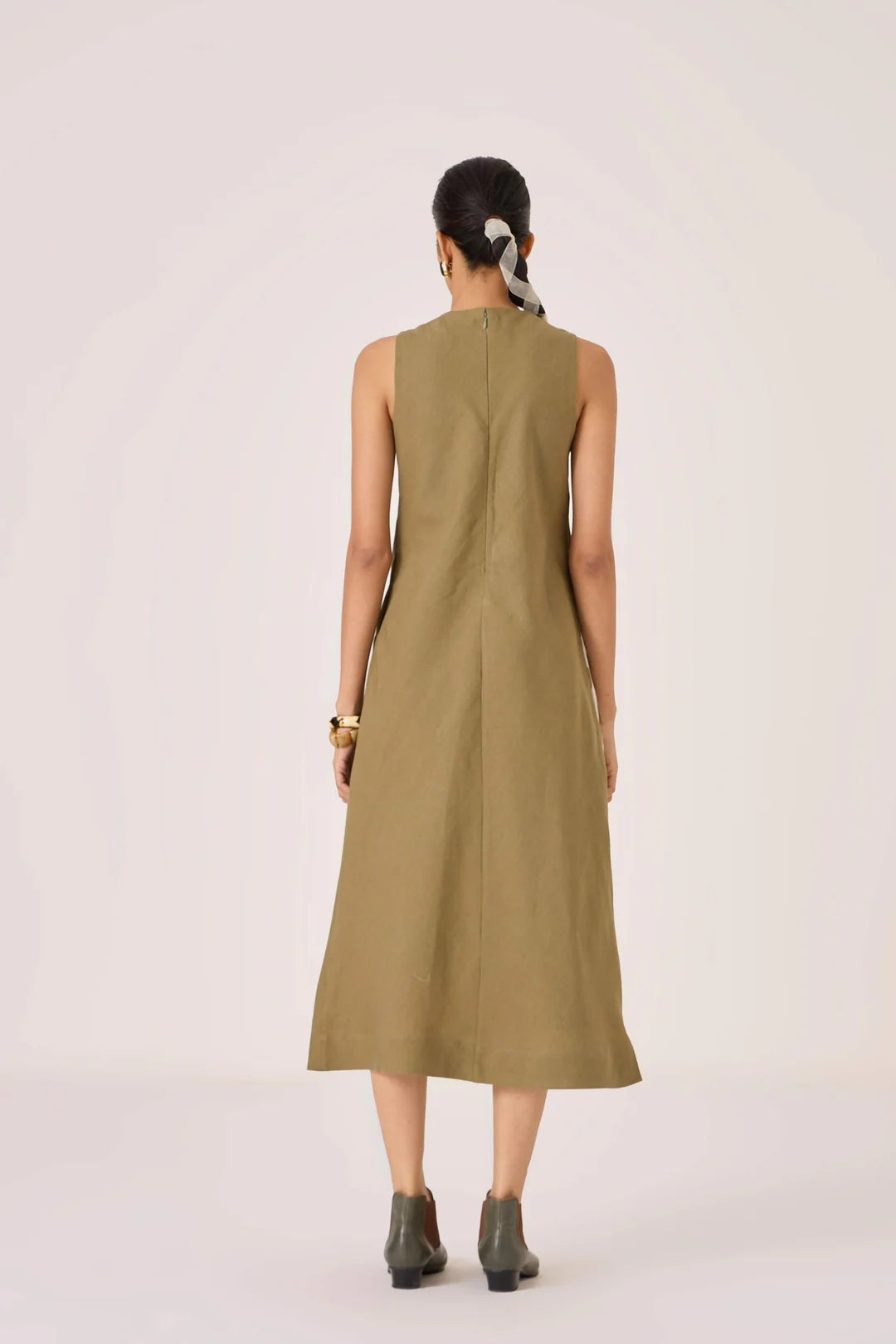 Anura Olive Midi Dress