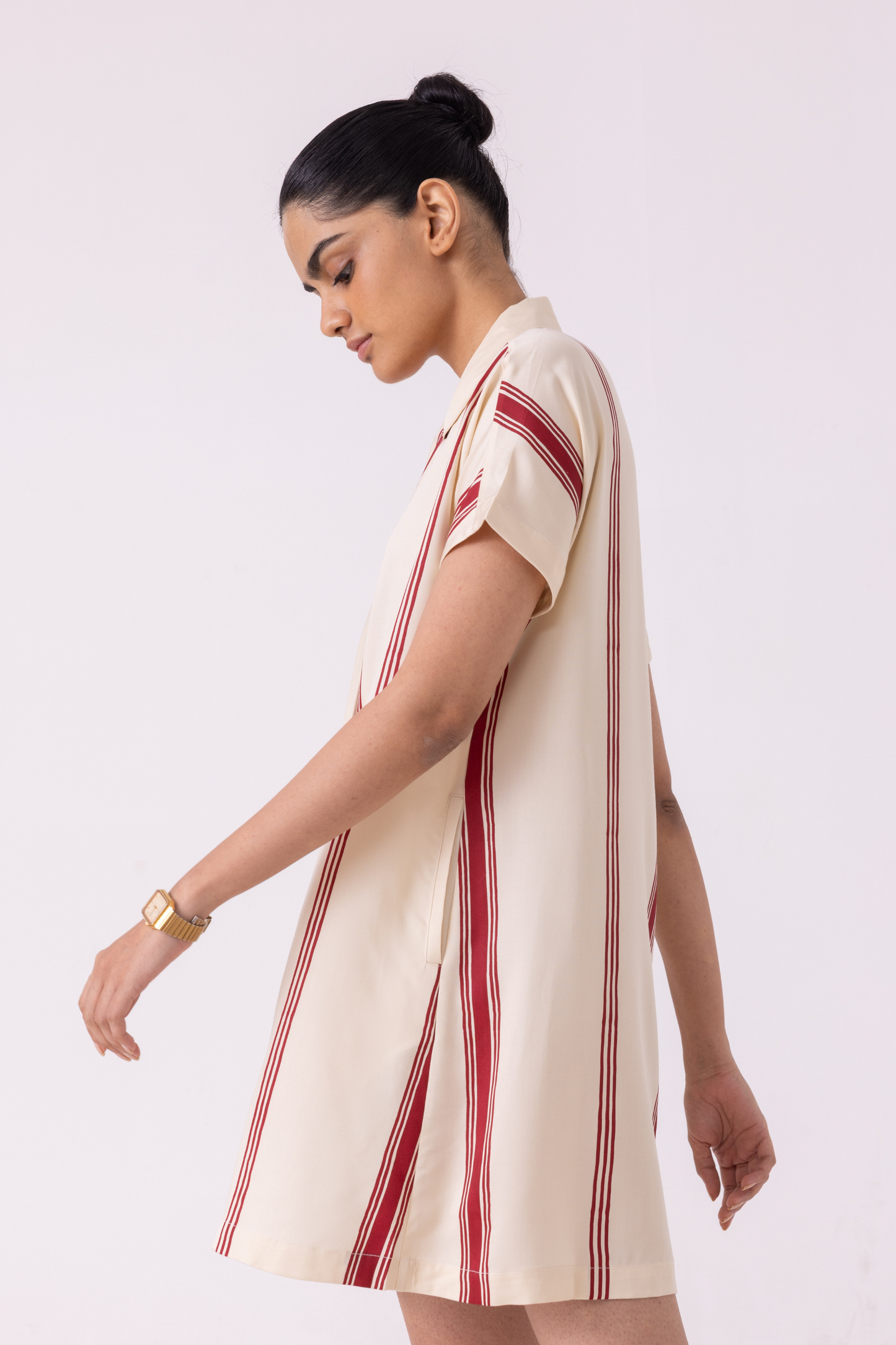 Amy Red Striped Blazer Dress