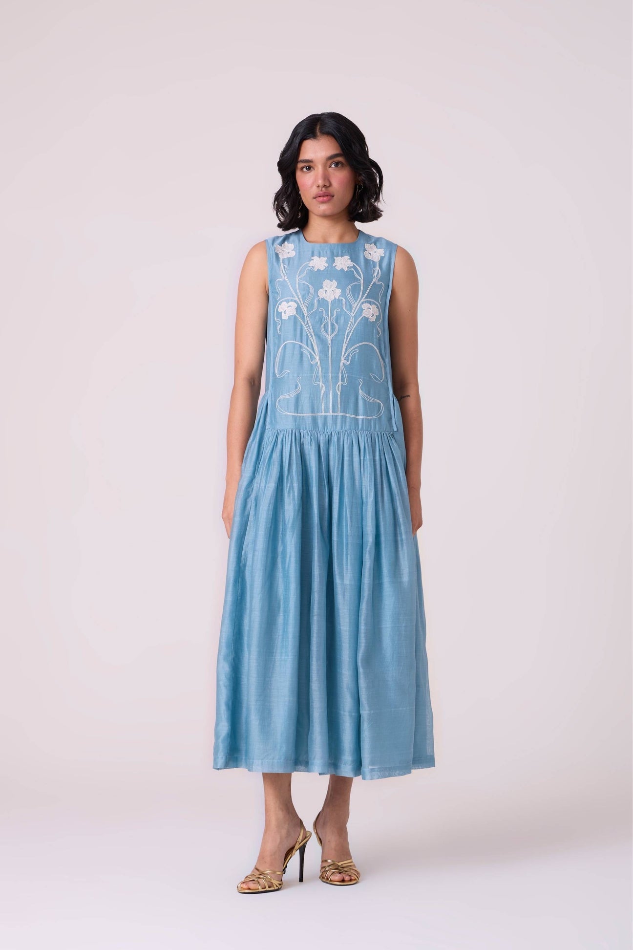 Aleksey Blue Handwoven Maxi Dress