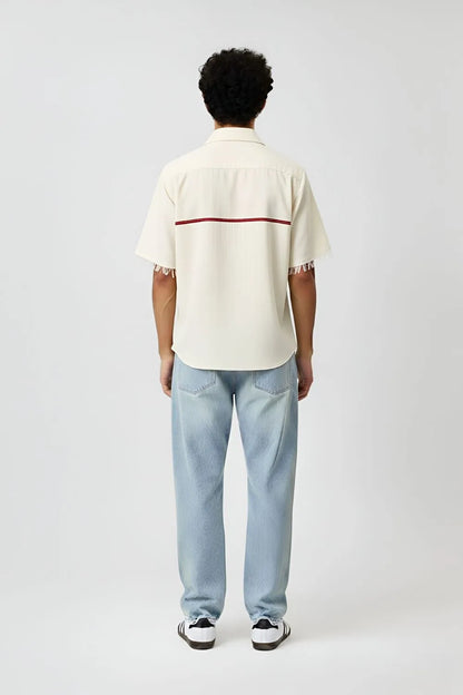Ivory-Tuscan Red Stripe Shirt