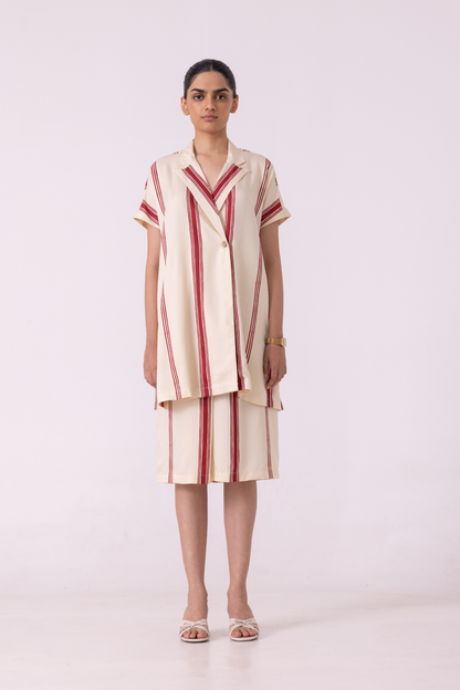 Prynne Red Striped Skirt
