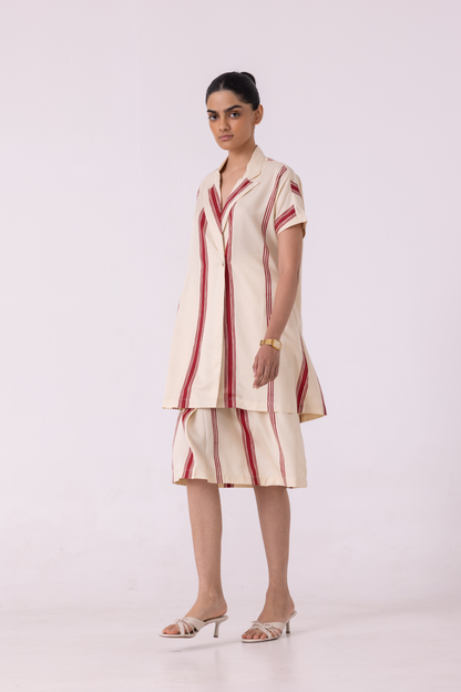 Prynne Red Striped Skirt