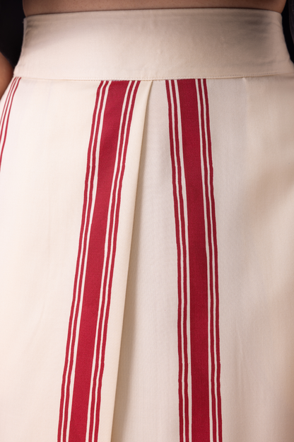 Prynne Red Striped Skirt