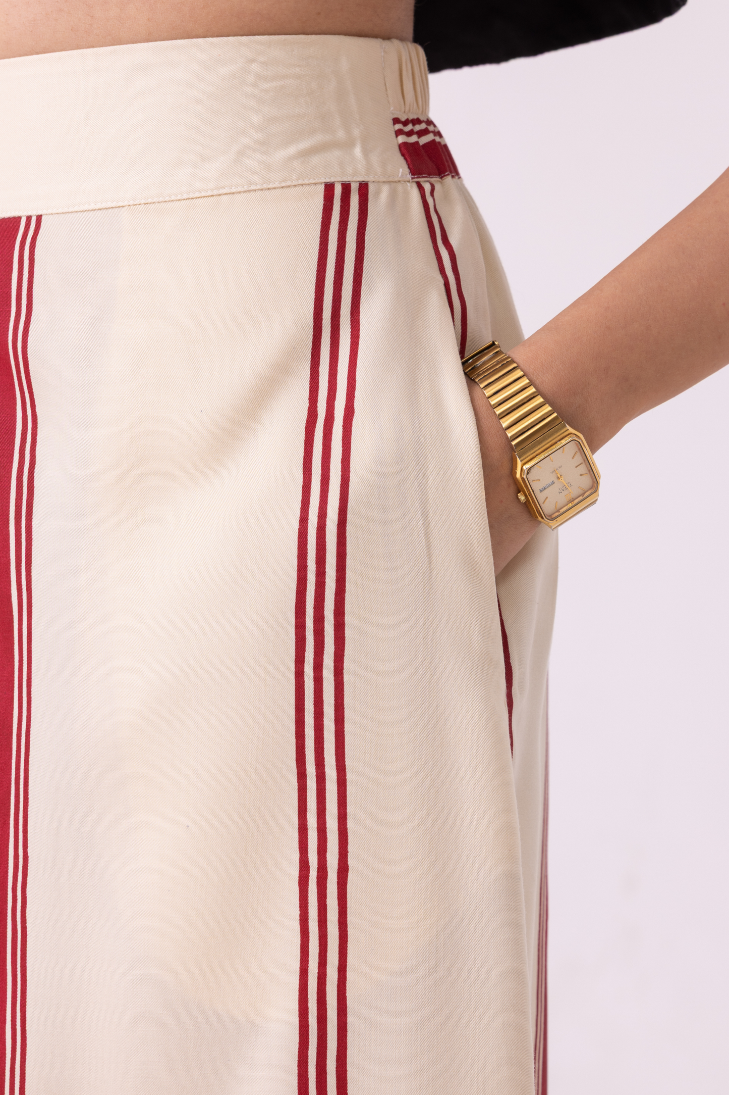 Prynne Red Striped Skirt