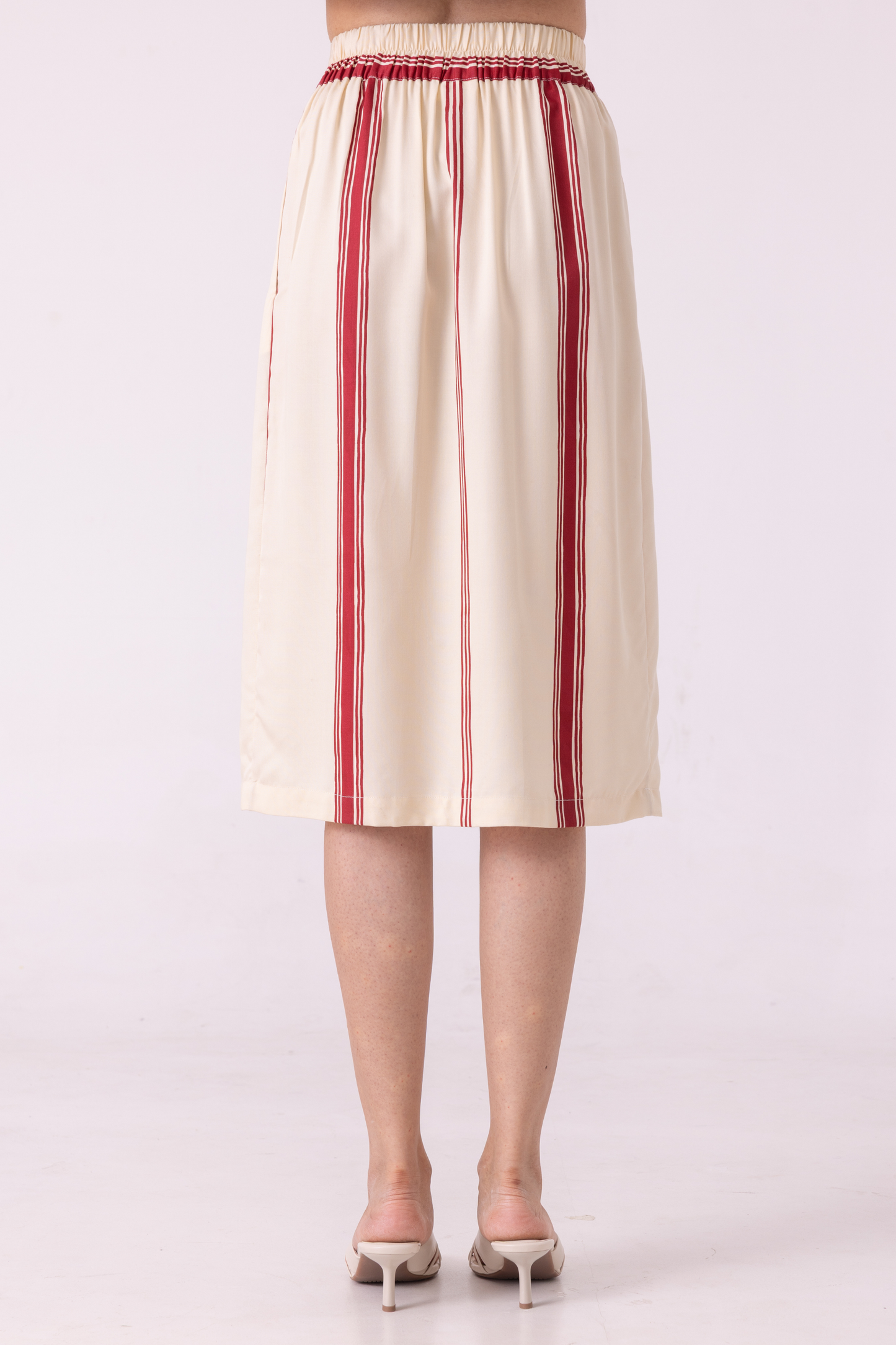Prynne Red Striped Skirt