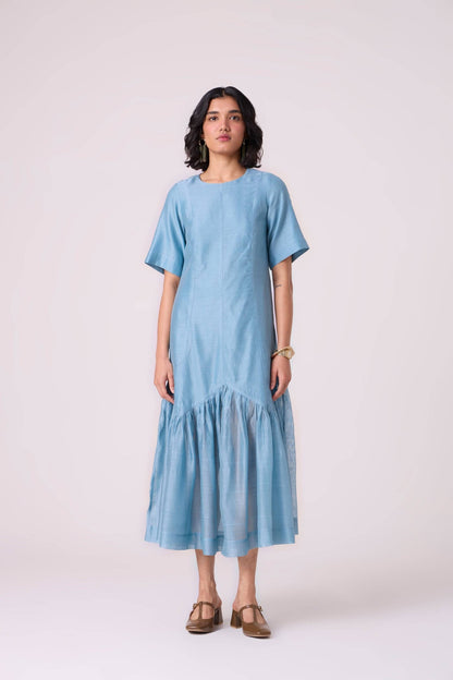 Diana Blue Handwoven Maxi Dress