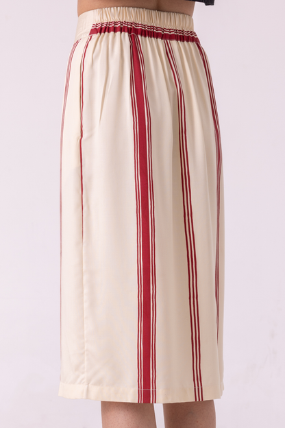 Prynne Red Striped Skirt