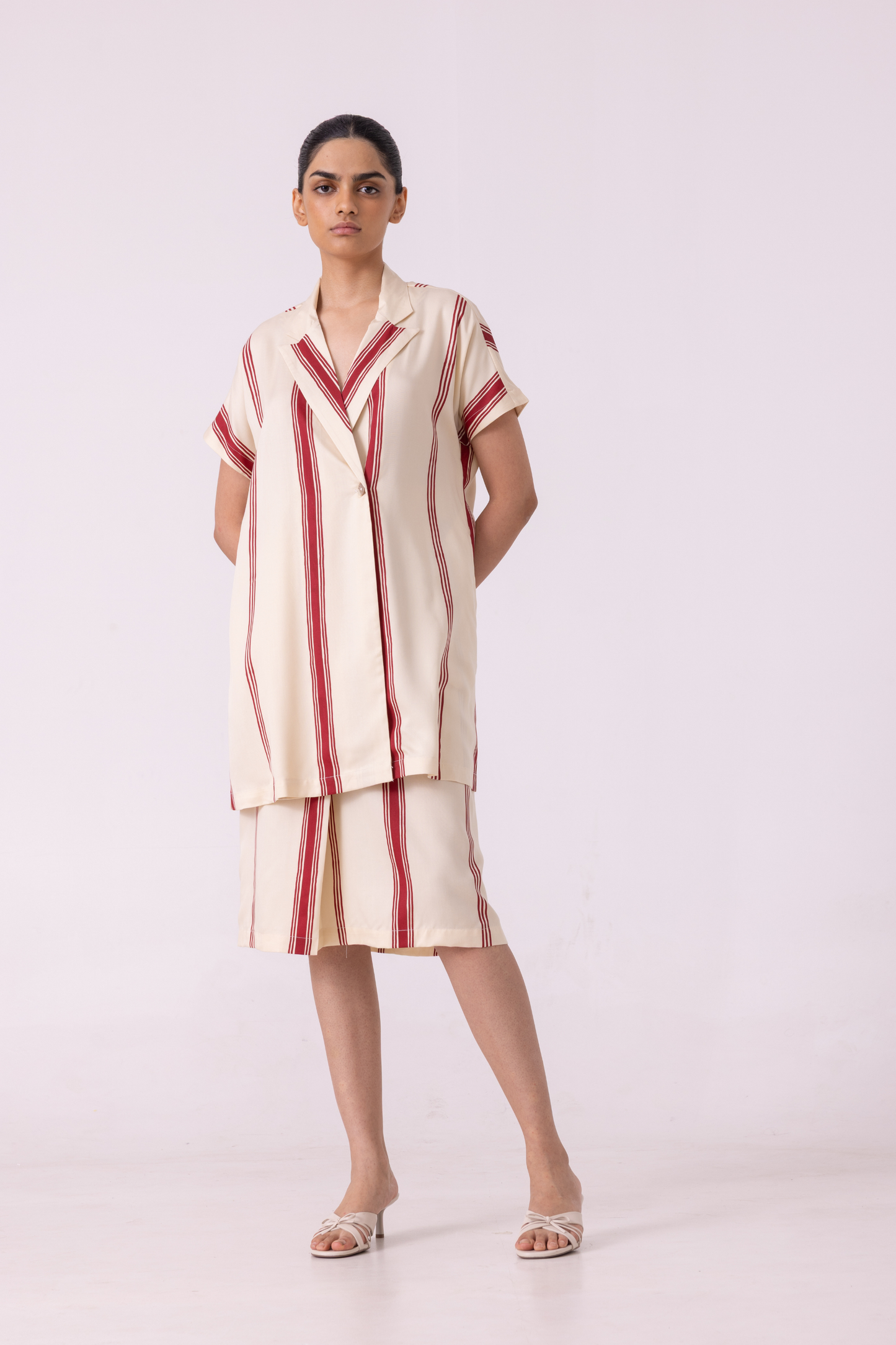 Prynne Red Striped Skirt