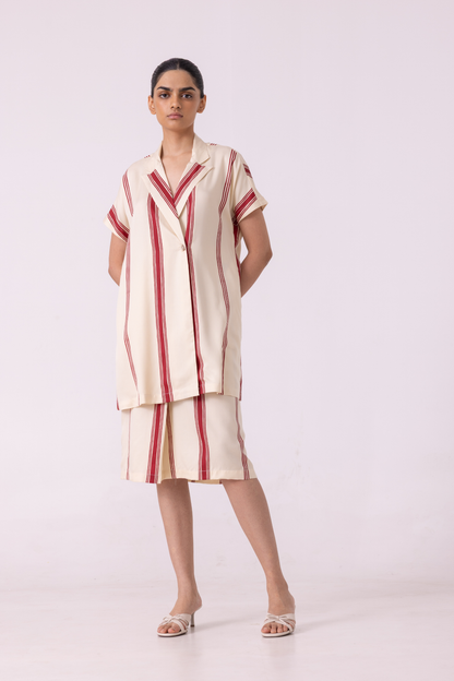 Prynne Red Striped Skirt