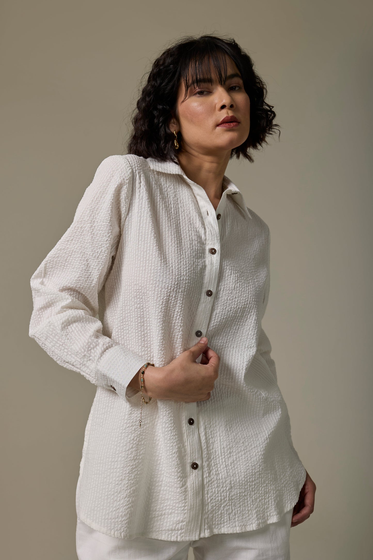 Salt Cotton Seersucker Shirt