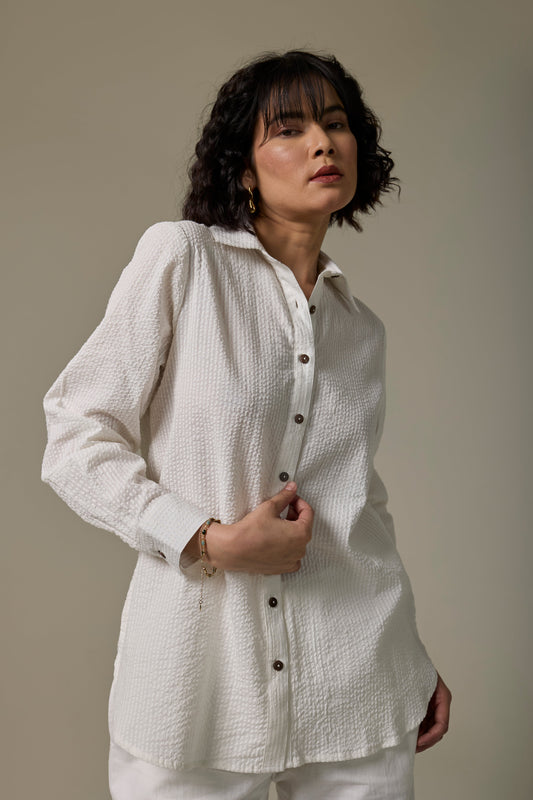 Salt Cotton Seersucker Shirt