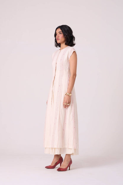Vesna Red Stripe Maxi Dress