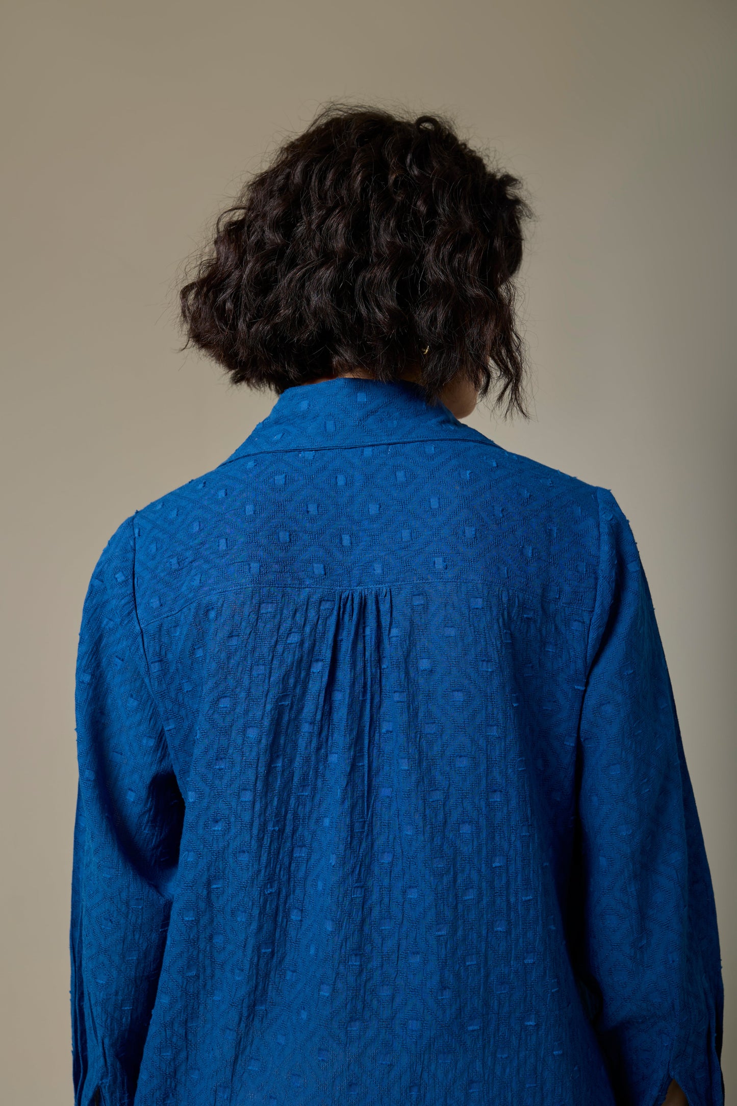 Sapphire Cotton Textured Shirt