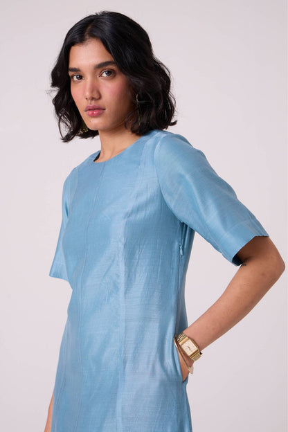 Diana Blue Handwoven Maxi Dress