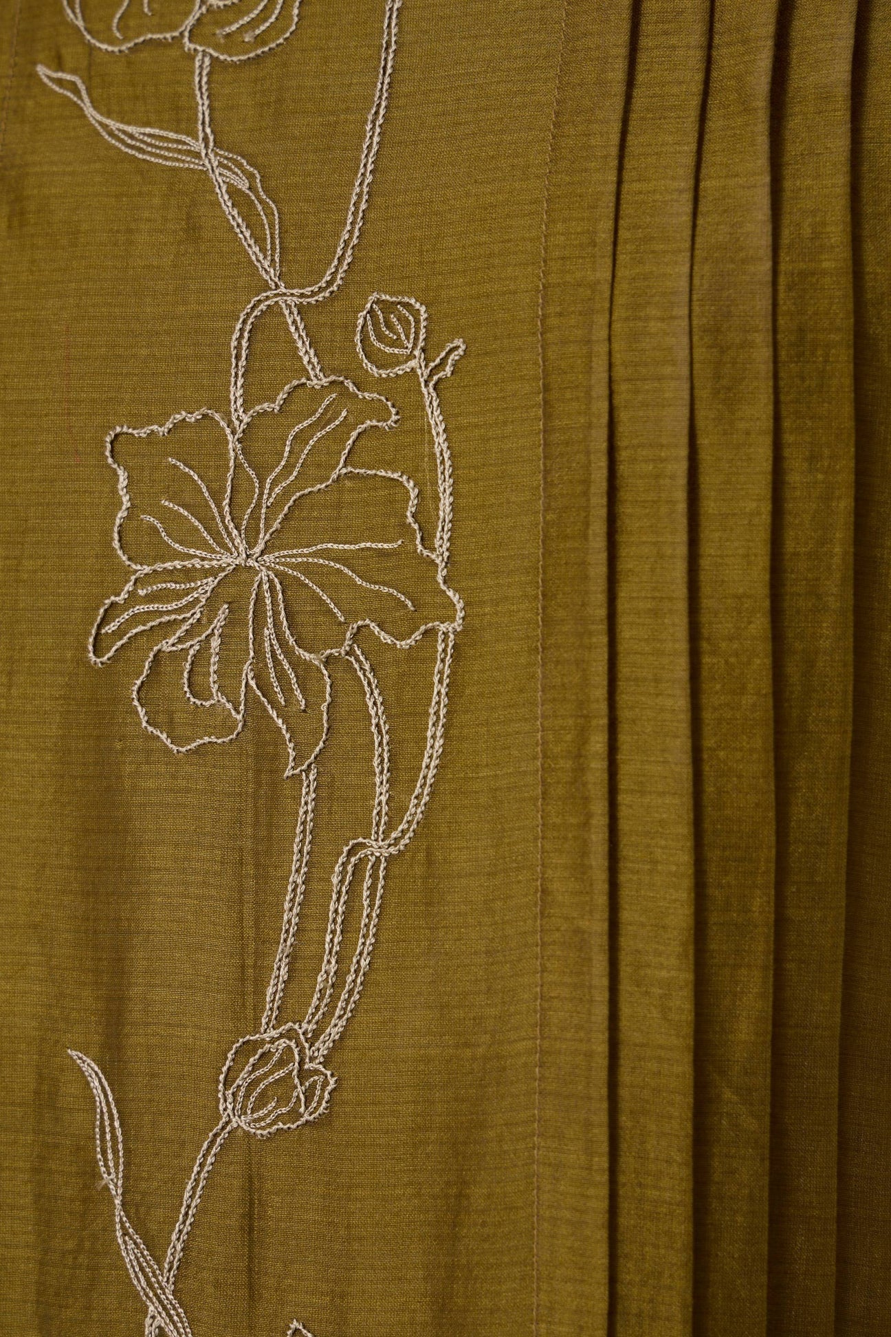 Oleg Green Handwoven Maxi Dress