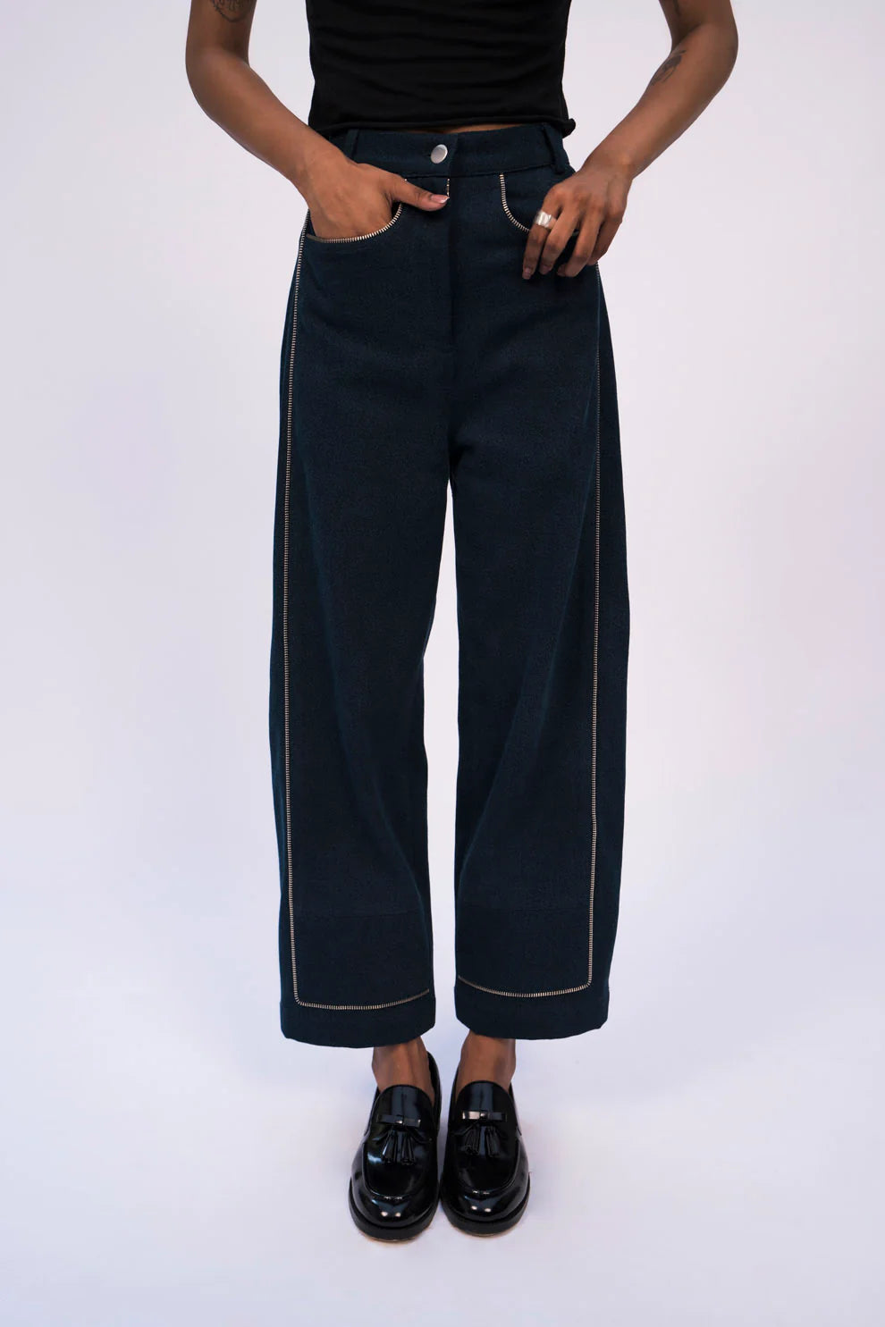 Zipper Panel Pants