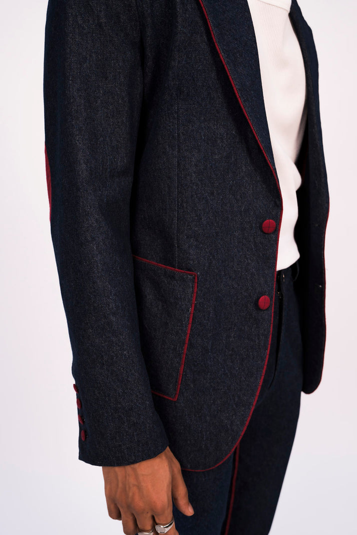 Contrast Piping Jacket