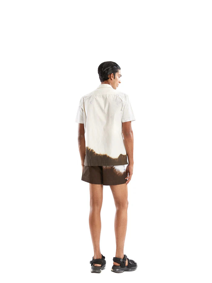 Tie & dye camp collor half sleeves shirt