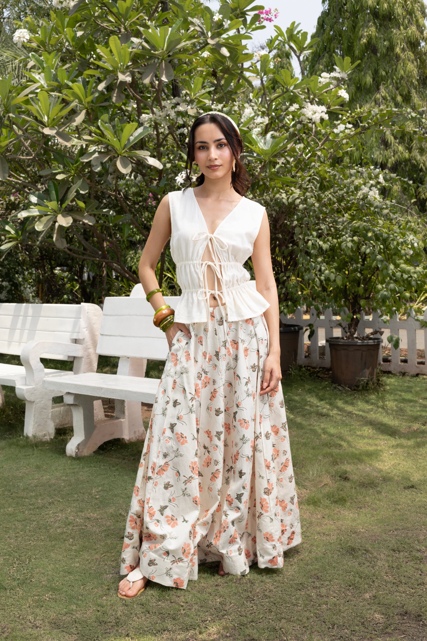 Organic cotton Front Tie-Up Top