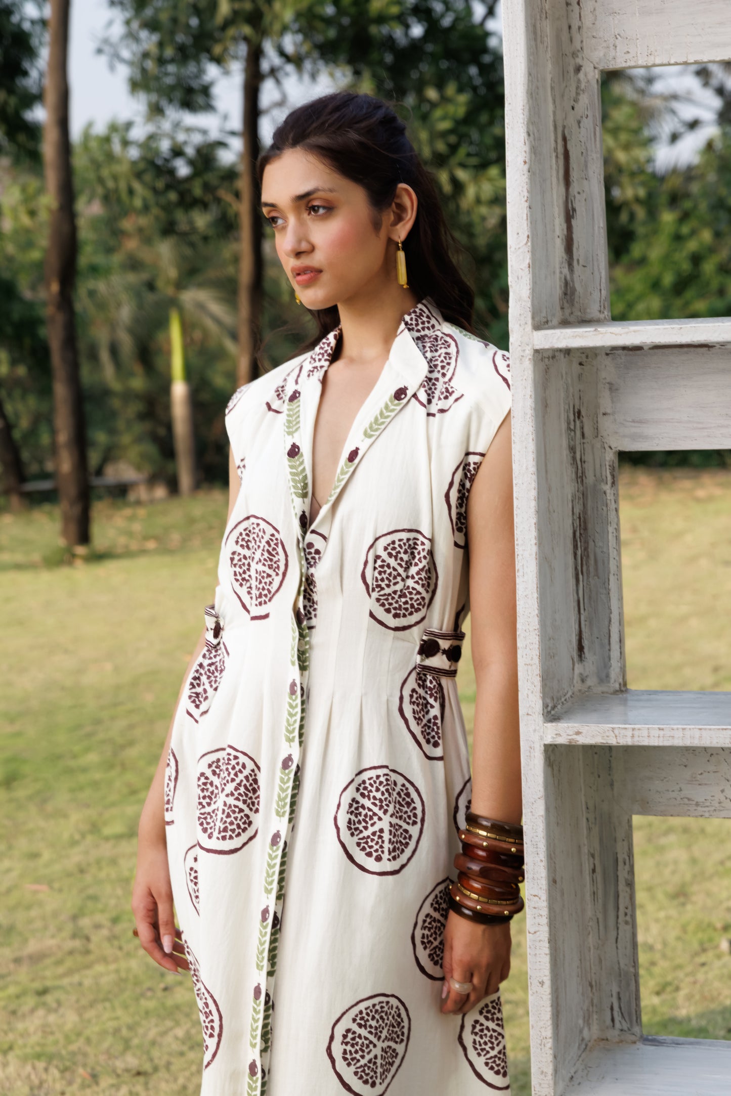 Sleeveless Button-Down Maxi Dress