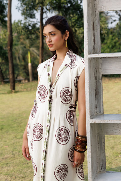 Sleeveless Button-Down Maxi Dress