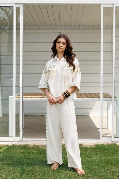 Straight Fit Embroidered Pants