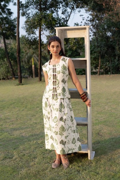 A-Line Maxi Dress with Ruched Back