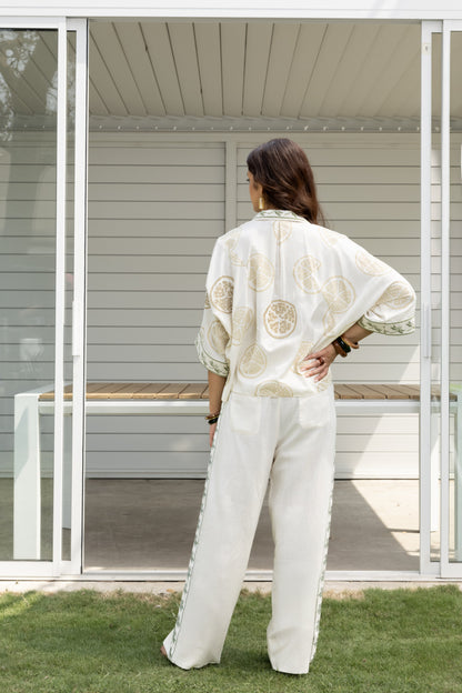 Straight Fit Embroidered Pants