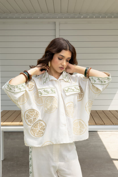 Straight Fit Embroidered Pants