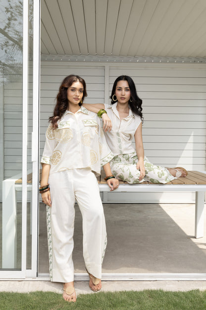 Straight Fit Embroidered Pants