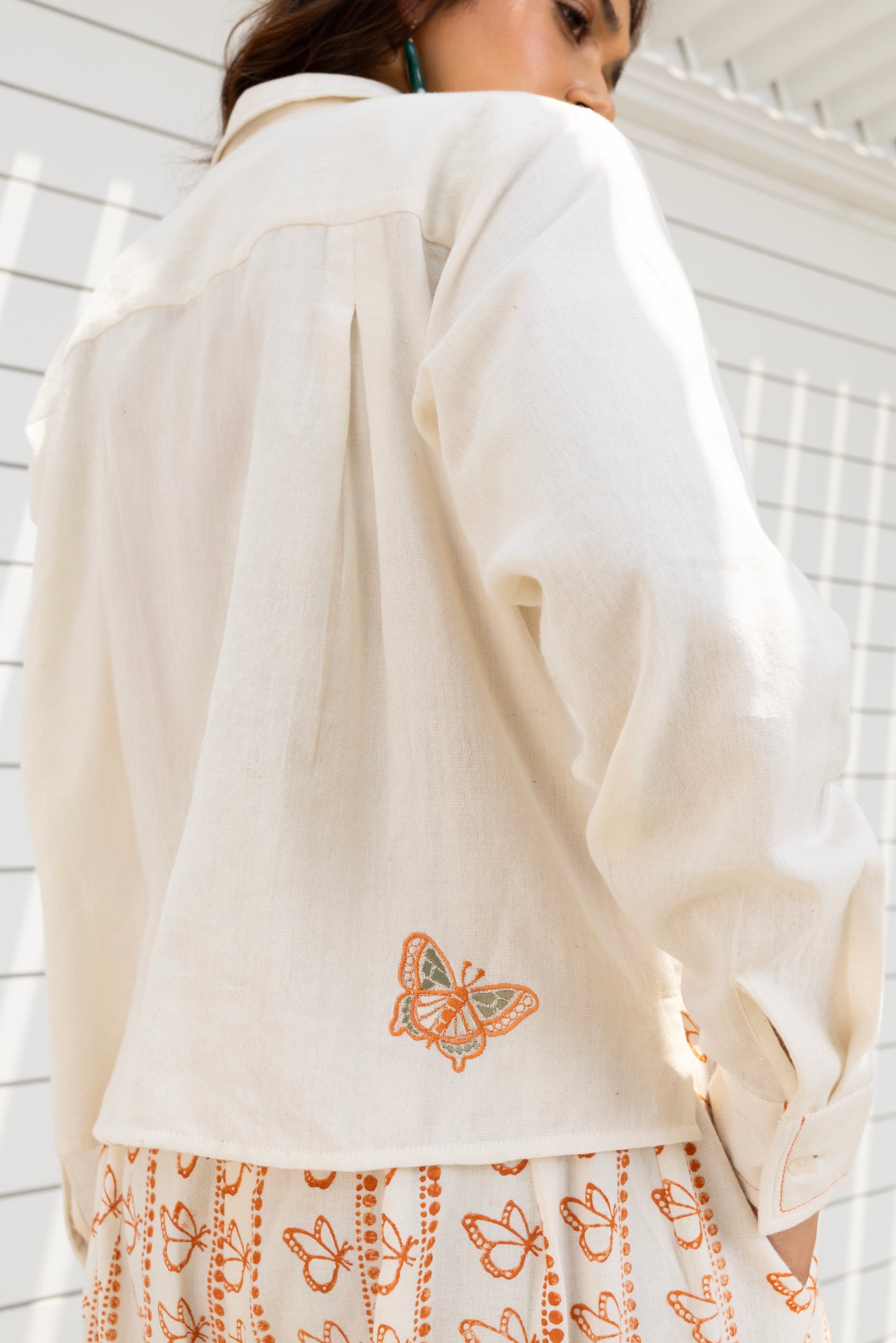 Butterfly Printed Wide-Leg Pants