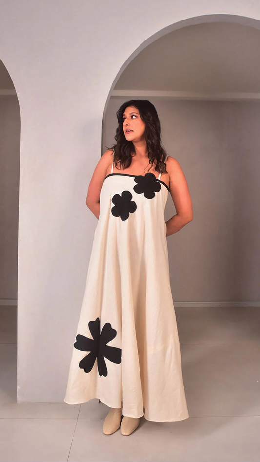 Amara appliqué dress