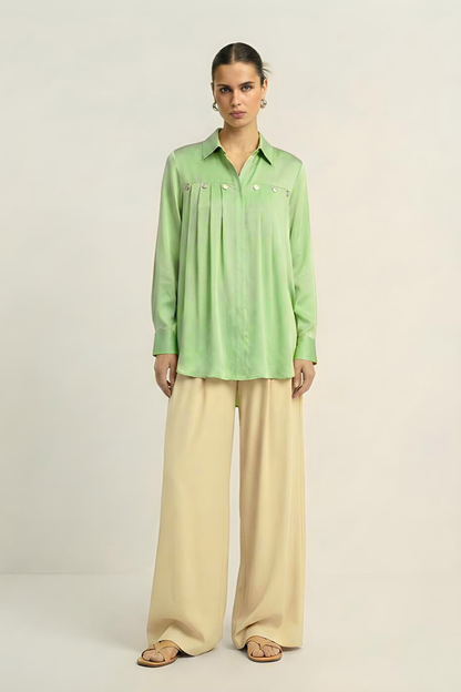 Gather Shirt - Ash Green