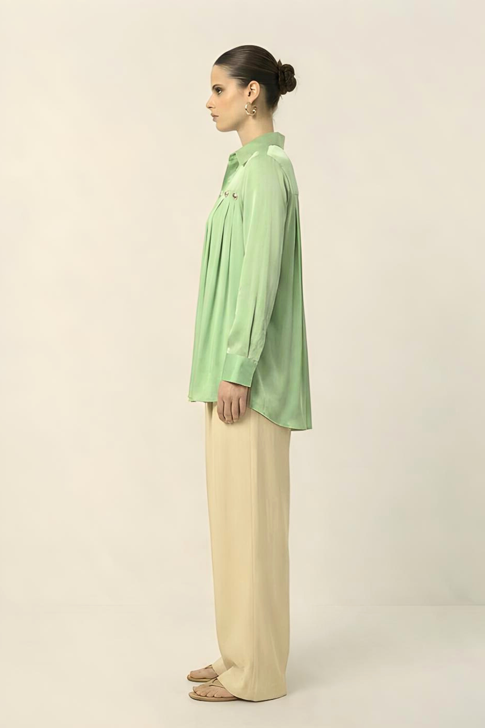 Gather Shirt - Ash Green