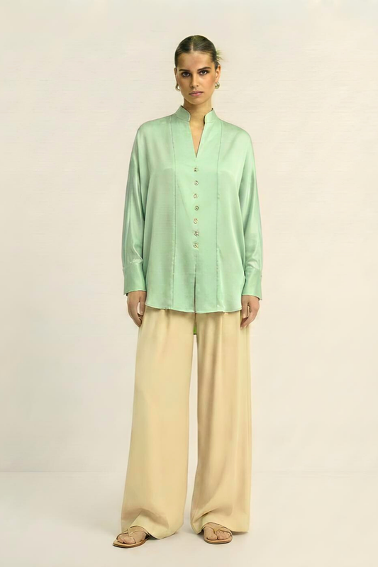 Kaftan Blouse - Ash Green