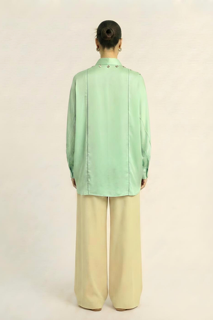 Kaftan Blouse - Ash Green