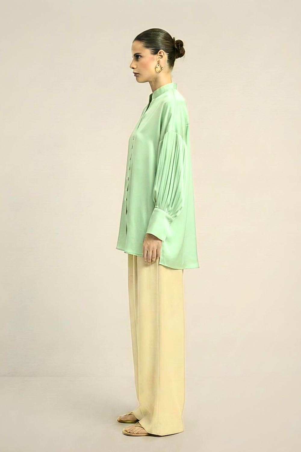 Kaftan Blouse - Ash Green