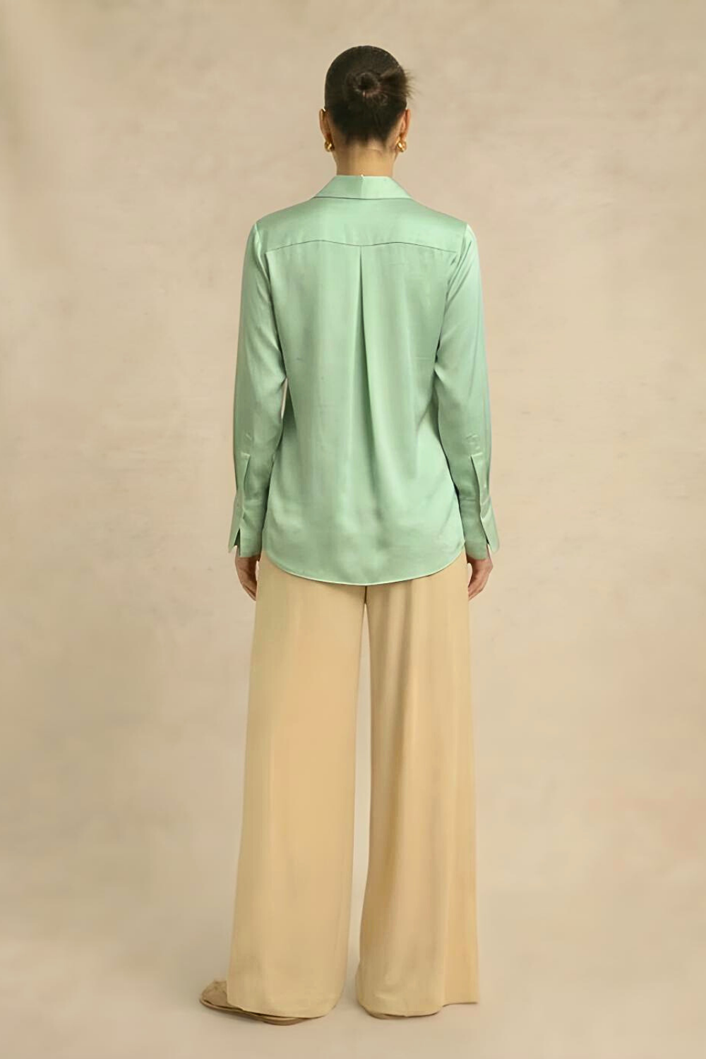 Wrap Blouse - Ash Green