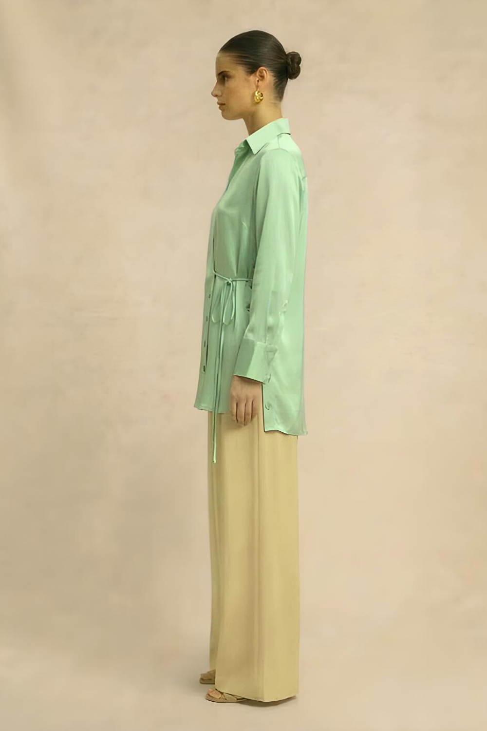 Wrap Blouse - Ash Green