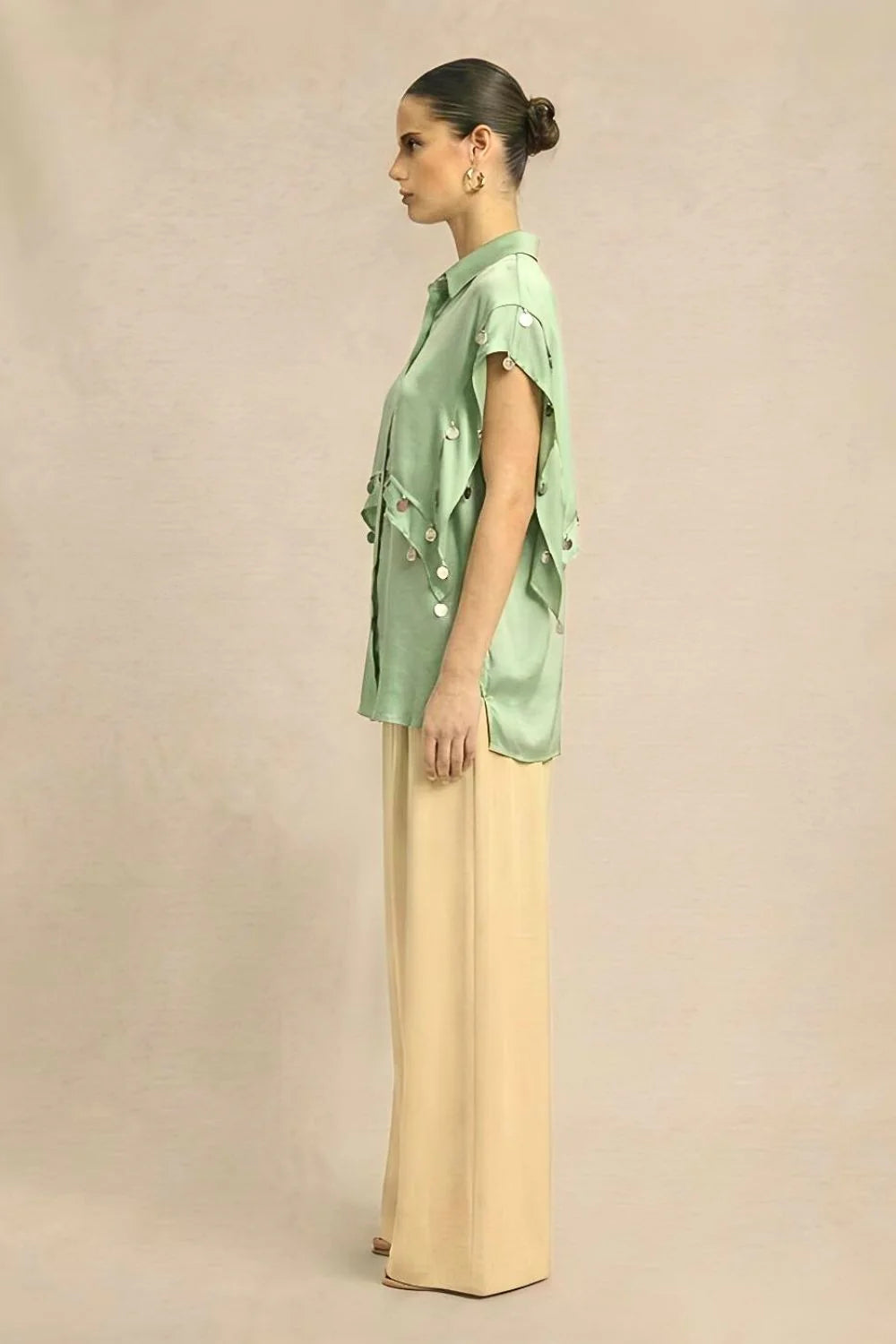 Coin Flap Shirt - Ash Green